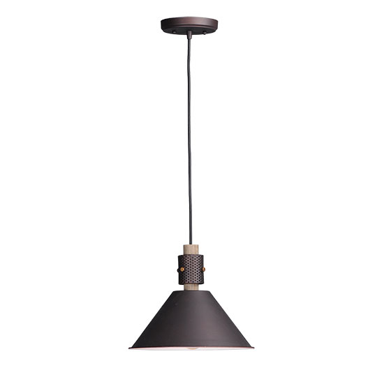 Maxim Tucson Single Light 11&quot;
Wide Pendant - Oil Rubbed
Bronze/Weathered Wood Finish -
1xE26 Base Lamp (60W Max)