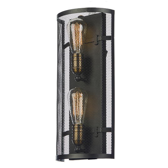 Palladium Black/Natural Aged
Brass 2 Light Wall Sconce -
Maxim Lighting