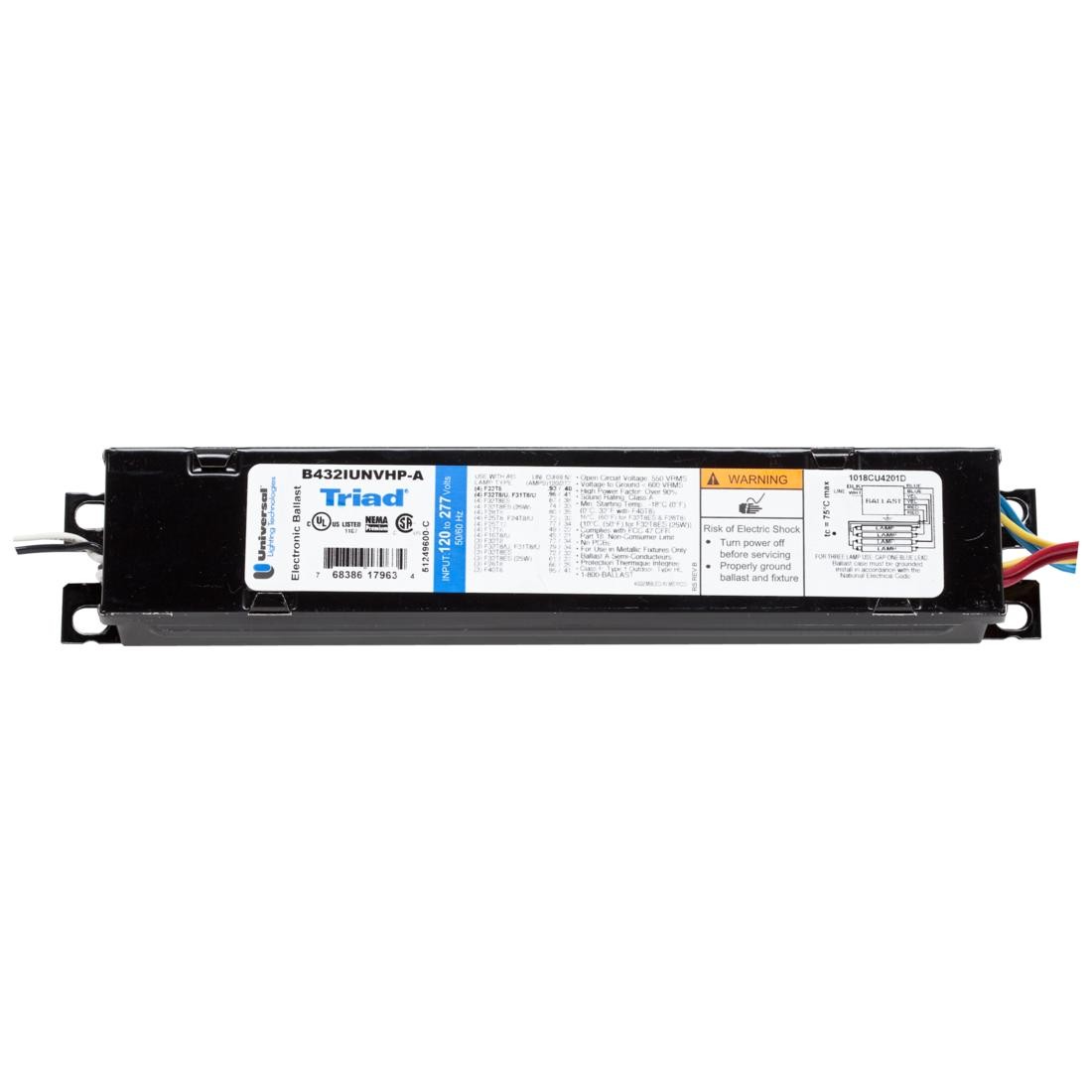 B432IUNVHP-A - 4 Lamp - F32T8 - 120/277V