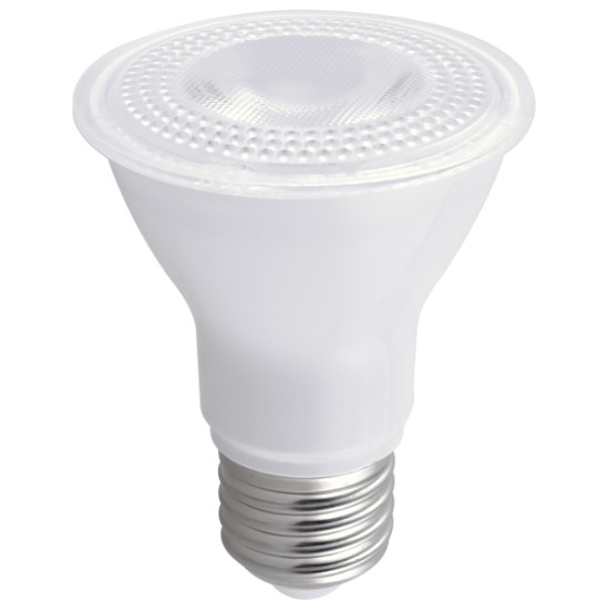 LED7WPAR20/FL/830-DIM-G9
LED PAR20 Flood 40 Degree 7W -
500lm Dimmable 3000K 80+CRI
120VAC E26