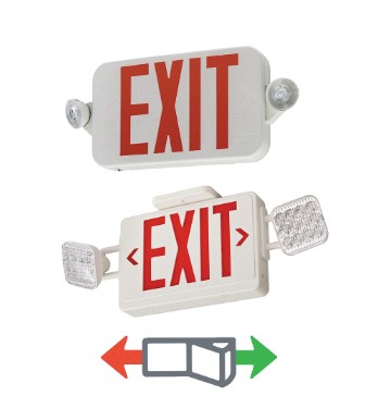 ECRG SQ M6 - Red/Green LED  Exit/Unit Combo, Square Lamp 