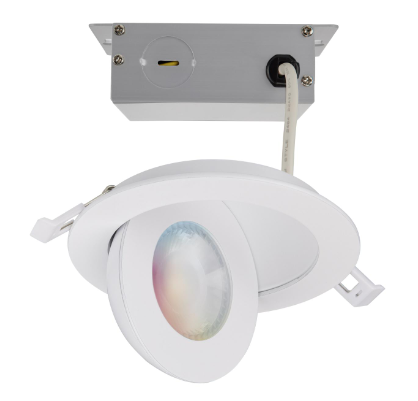 9WLED/GBL/4/RGBW/RND/WH
9 Watt 2000-5000K 120-277V 
Dimmable White LED 4&quot; Gimbaled 
Downlight