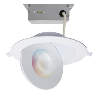 15WLED/GBL/6/RGBW/RND/WH
15 Watt 2000-5000K 120-277V 
Dimmable White LED 6&quot; Gimbaled 
Downlight