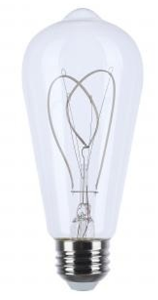 6ST19/CL/LED-GF/LOOP/927/120V 6 Watt LED; Reminiscent; Flex 