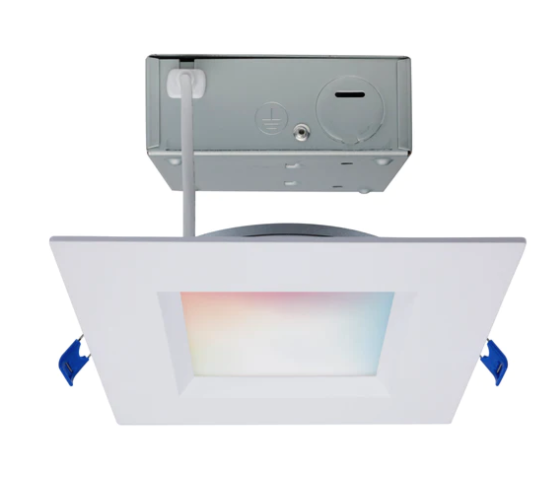 12WLED/DW/6/RGBTW/SQ/RD/WH
12 Watt 2000-5000K 120V 
Dimmable White LED Square 
Downlight