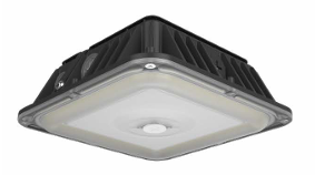 VAN17-50W - LED Canopy 
120/277V Power Sel 50/40/30W 
CCT Sel 30/40/50K Photocel Sel 
On/Off 0-10V Dim WHITE