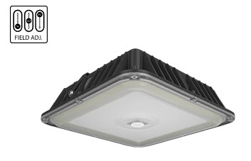 VAN17-60 -  LED Canopy 
120/277V Power Sel 50/40/30W 
CCT Sel 30/40/50K Photocell 
Sel On/Off 0-10V Dim BRONZE